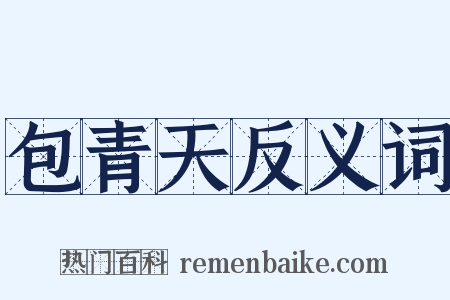 包青天反义词是什么意思的图片